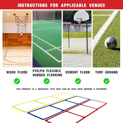 One-Piece Silicone Agile Ladder 1 PC Suitable for Sports & Fitness Step Training Soccer Footwork Practice Street Dance Step Training Auxiliary Kit for Various Indoor and Outdoor Floor Areas