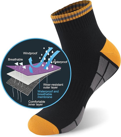 RANDY SUN Waterproof Socks, Unisex Hiking Wading Trail Running Kayaking Crew Socks