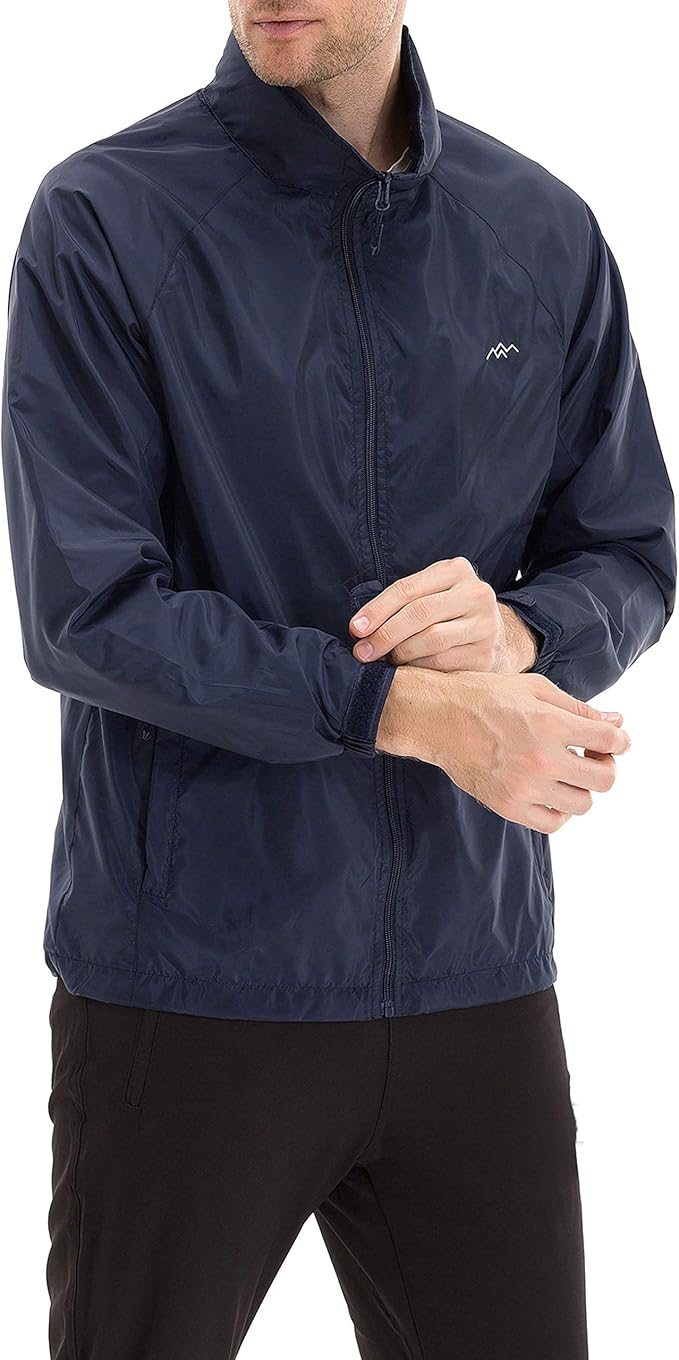 TRAILSIDE SUPPLY CO. Mens Windbreaker Jackets Lightweight Packable Jacket,Windproof and Dustproof