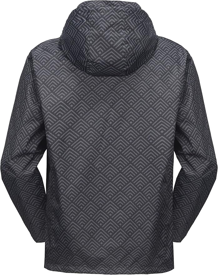 Little Donkey Andy Men's Waterproof Rain Jacket Outdoor Lightweight Rain Shell Coat for Hiking,Golf,Travel