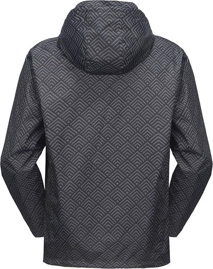 Little Donkey Andy Men's Waterproof Rain Jacket Outdoor Lightweight Rain Shell Coat for Hiking,Golf,Travel