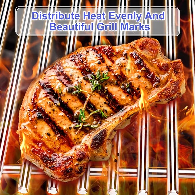 Grill Grates Flavorizer Bars Grill Parts for Weber Spirit 2 Spirit II E-310, E-320, S-310, S-320, 7636 7638 7639 GS4 Spirit 300 Series, 17” Porcelain Steel BBQ Grid Replacement Accessories