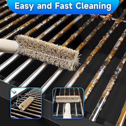 3Pack Stainless Steel Cooking Grates for Nexgrill Replacement Parts 720-0882A Evolution Infrared Plus 5-Burner, Stainless Steel Gas Grills Grates Replacement Parts, Solid Rod Grill Cooking Grids