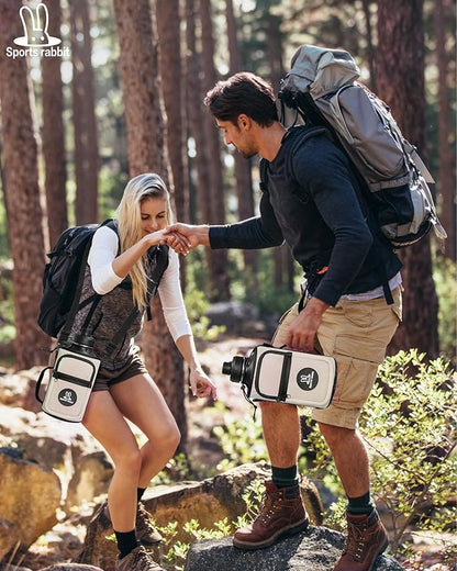 Sports rabbit Universal Water Bottle Holder – Durable Oxford & Neoprene Hybrid Design Compatible with Stanley 30/40oz Handled & 64/87oz Straight Tumblers, Adjustable Strap for Gym, Travel, Outdoors