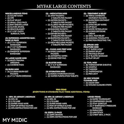 My Medic MYFAK Large Standard - HSA FSA First Aid Kit - Comprehensive Home Medical Kit with 150 Items - IFAK for Camping Car or Boat - Red