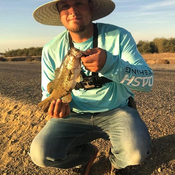 BASSDASH Fishing T Shirts for Men UV Sun Protection UPF 50+ Long Sleeve Tee T-Shirt