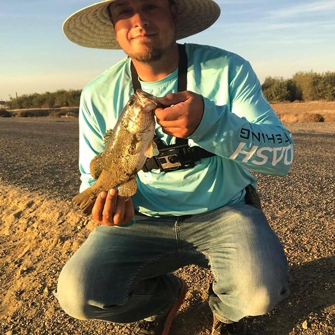 BASSDASH Fishing T Shirts for Men UV Sun Protection UPF 50+ Long Sleeve Tee T-Shirt