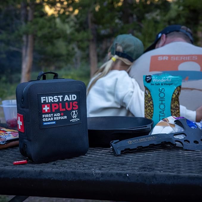 Uncharted Supply Co. First Aid Plus – Waterproof First Aid & Survival Kit with Rip-Away MOLLE Backer – Packed with Medical Supplies & Tools for Trucks, Boats, ATVs, and Outdoor Emergencies