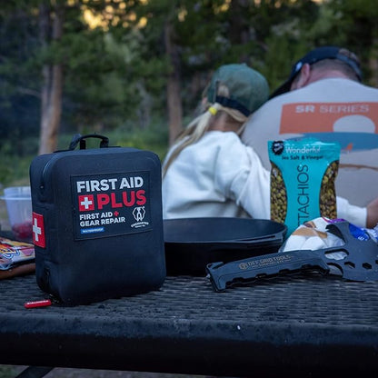 Uncharted Supply Co. First Aid Plus – Waterproof First Aid & Survival Kit with Rip-Away MOLLE Backer – Packed with Medical Supplies & Tools for Trucks, Boats, ATVs, and Outdoor Emergencies