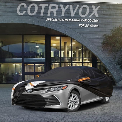 Nissan Altima Car Cover 100% Waterproof All Weather, Gift with Towel, 10 Layers Car Cover Custom Fit 2002-2026 Nissan Altima with Zipper Door, Full Exterior Cover Rain Sun UV Protection.