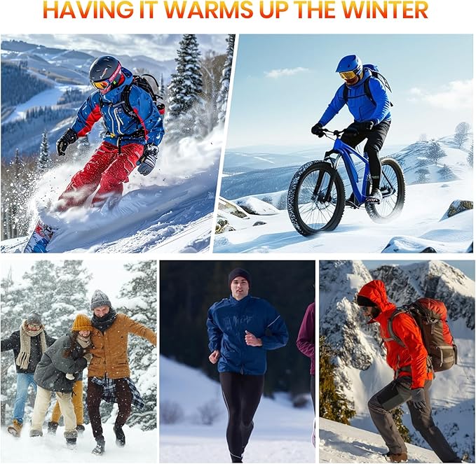 Thermal Underwear for Men, Winter Gear Long Johns Base Layer Top and Bottom Set for Skiing Running