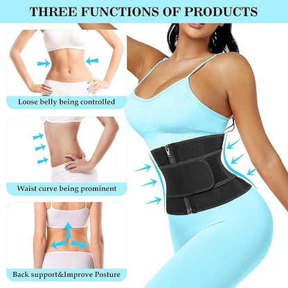 Short Torso Waist Trainer for Women Lower Belly Fat, Workout Fajas Colombianas Waist Cincher Corset