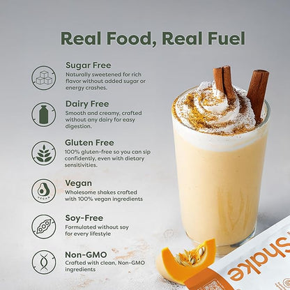 310 Nutrition - Vegan Organic Plant Powder and Meal Replacement Shake - Gluten, Dairy, and Soy Free - Keto and Paleo Friendly - 0 Grams of Sugar - Pumpkin Spice - 14 Servings