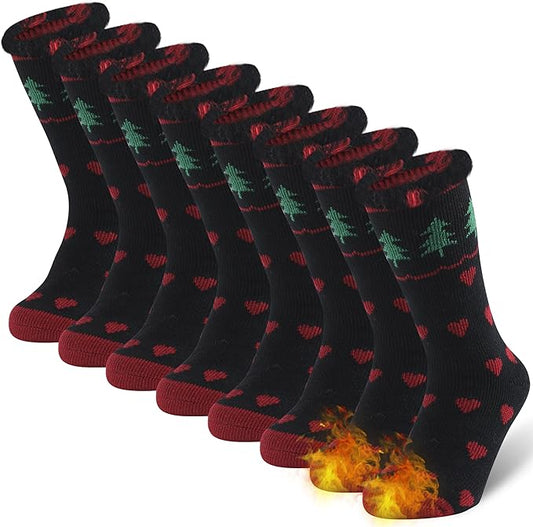Sunew Warm Thermal Socks 4 Pack, Mens Womens Winter Heated Outdoor Skiing Thermal Socks