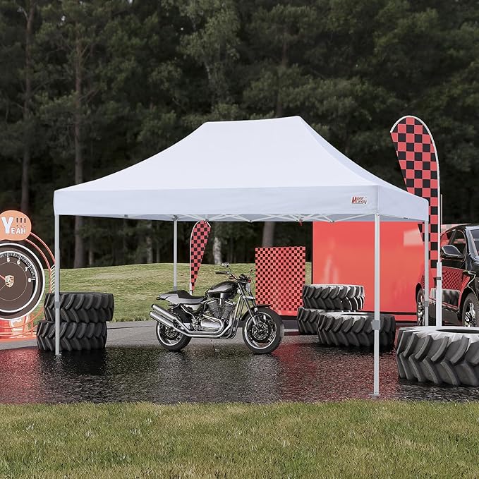 MASTERCANOPY Pop Up Canopy Tent 10x15 Instant Shelter (White)