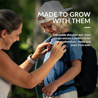 Water Buffalo Mini Sherpa Kids Hiking Backpack & Hydration Backpack, with 1.5L Bladder, Adjustable Fit, Reflective Trim