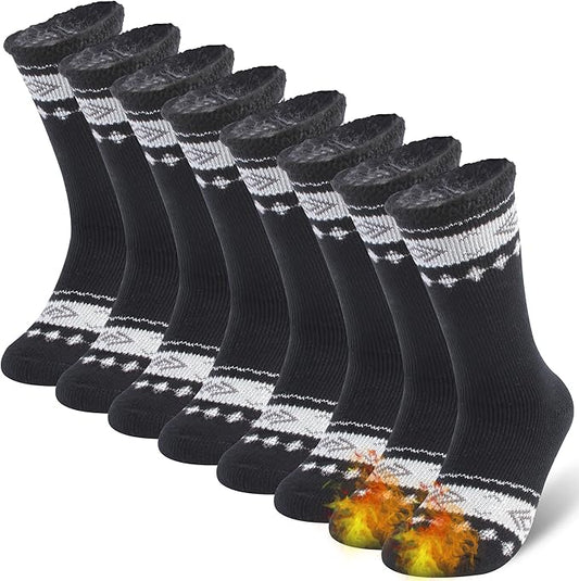 Sunew Warm Thermal Socks 4 Pack, Mens Womens Winter Heated Outdoor Skiing Thermal Socks
