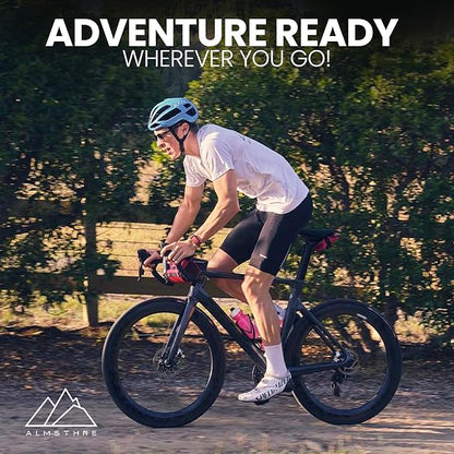 ALMSTHRE Signature Bike Saddle Bag – Passion Pink | 0.5L Bike Seat Bag (3" x 5.25" x 2") | Water-Resistant Ripstop, Waterproof Zipper, Internal Pocket | Durable Under Seat Storage