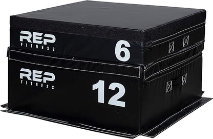 REP Fitness Stackable Soft Foam Plyo Box Set, Adjustable Plyometric Jump Box for Home Gym Workouts, Plyometric Jumping Platform for Exercise, Step Training, HIIT & CrossFit