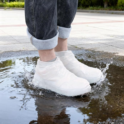 2 Pairs Shoe Covers Waterproof Silicone Rain Shoe Covers Reusable Non Slip Outdoor Cycling Boot Protectors Fits Outdoor Cycling Women Men