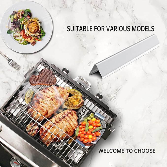 17.4” Grill Grates Replacement for 7536 7525 Weber Spirit Grill E-310, E-320, 300 Series, Weber Genesis Silver B/C, Gold B/C, Platinum B/C, Spirit 700 and 900, Flavorizer Bars Cook Grid Parts