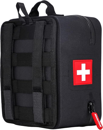 Uncharted Supply Co. First Aid Plus – Waterproof First Aid & Survival Kit with Rip-Away MOLLE Backer – Packed with Medical Supplies & Tools for Trucks, Boats, ATVs, and Outdoor Emergencies