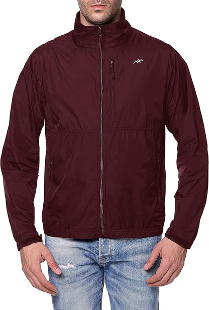 TRAILSIDE SUPPLY CO. Mens Windbreaker Jackets Lightweight Packable Jacket,Windproof and Dustproof