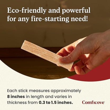 Fatwood Fire Starter Sticks 10 lbs | Premium Resin-Rich Pine Firewood | Fire Stick Ideal for Campfires, Fireplaces, Bonfires | Easy Fire Start with 2 Sticks | Camping Essentials | Comficove