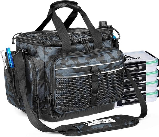 Ghosthorn Fishing Tackle Box, Waterproof 3600 and 3700 Tackle Trays, Plastic Tackle Box Organizer with Removable Dividers Storage Lure Box for Lures 1 and 4 Pack