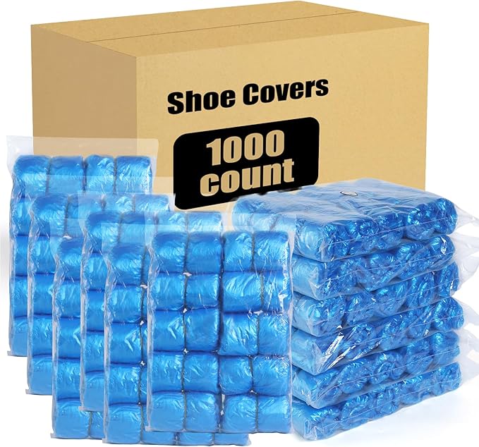 1000 Pcs Shoe Covers Disposable, Non-Slip, Reliable Shoe Covers for Indoors, 15.7'' Adjustable Size Great Value Boot Covers for Home, Hospitals, and Businesses