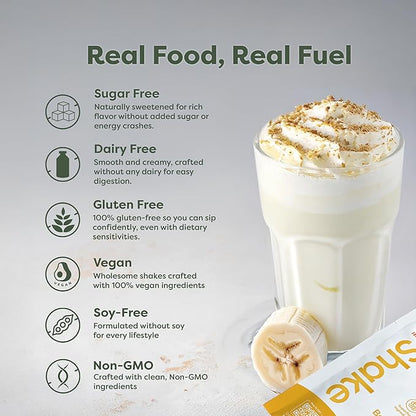 310 Nutrition All-In-One Plant-Based Meal Replacement Shake – High-Fiber Protein with Probiotics, Digestive Enzymes & Adaptogens – Vegan, Low Carb, Keto Friendly Superfood Blend – Banana Cream Pie – 28 Servings