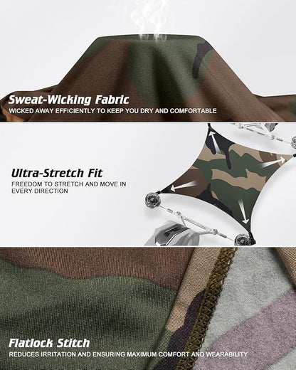 CL convallaria Long Johns Thermal Underwear for Men Soft Fleece Lined Base Layer Cold Weather Top Bottom Gift Set