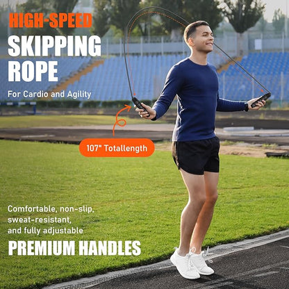 Agility Speed Training Equipment Set, Football Practise Set with 20ft Agility Ladder, 12 Cones, 4 Adjustable Hurdles, Jump Rope, Parachute, for Basketball, Soccer, Football, Kids, Youth, Adults