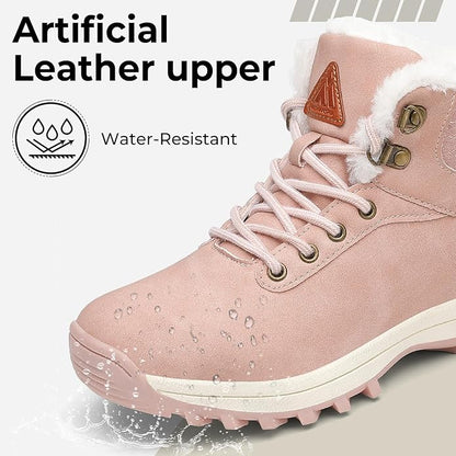 Mishansha Men's Waterproof Snow Boots, Insulated Warm Lined Winter Boot for Cold Weather, Non-Slip Outdoor Trekking Hiking Shoes Size 4-13.5