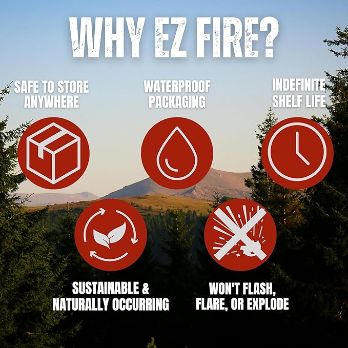 – All-Natural Fire Starters for Campfires, Fire Pits, BBQs & Fireplaces – Long Burning, Weather-Resistant, Non-Toxic & Easy to Light | 40 Pack