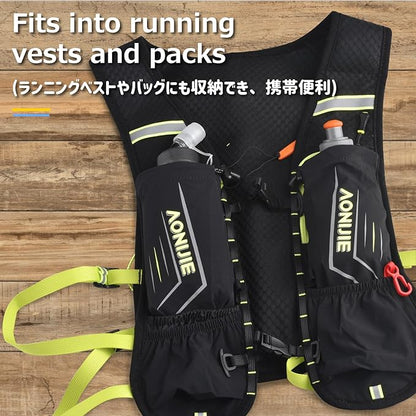 Azarxis TPU Soft Flask Collapsible Water Bottles BPA-Free 250ml 350ml 500ml 600ml for Hydration Vest Pack Running Hiking Cycling Climbing