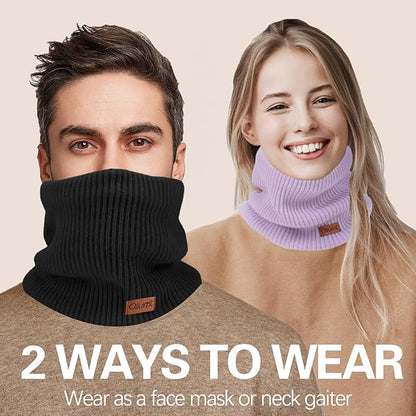 Neck Warmer for men,Winter Neck Gaiters Face Scarf Women Windproof Warm Fleece Scarves Gaiter for Cold Weather