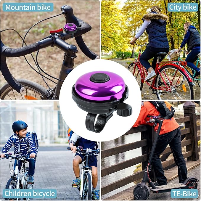 Classic Bike Bell, Aluminum Bicycle Bell, Loud Crisp Clear Sound Bicycle Bike Bell for Adults Kids