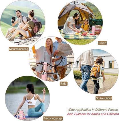 Initial Water Bottle Holder with Strap for Stanley 40 oz Tumbler/Simple Modern 40 oz Tumbler,Water Bottle Carrier Bag with Strap,Personalized A-Z Phone Pocket for Stanley Cup Accessories