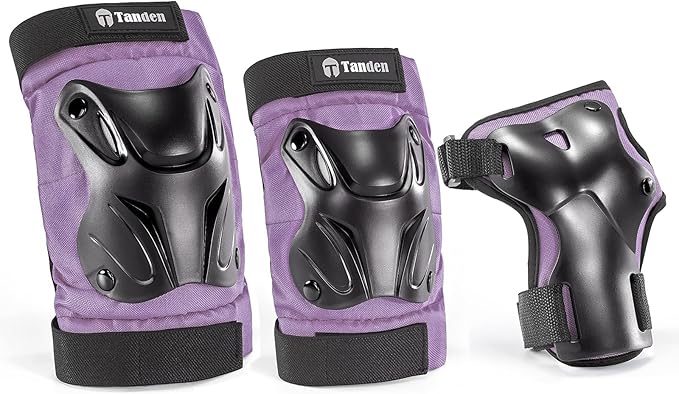 Skating Protective Gear Knee and Elbow Pads Wrist Guards for Roller Skating Skateboarding, Skate Pads Adult Knee Pads