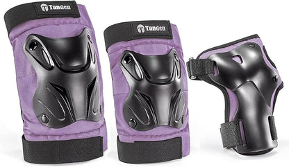 Skating Protective Gear Knee and Elbow Pads Wrist Guards for Roller Skating Skateboarding, Skate Pads Adult Knee Pads