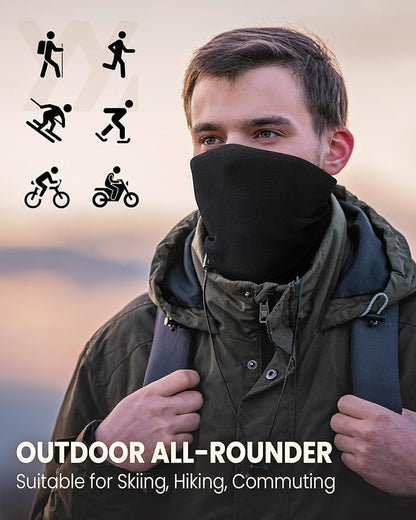 Neck Gaiter for Men Women, Breathable Windproof Face Mask Scarf, Soft Elastic Winter Neck Warmer Cover