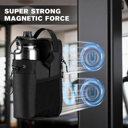 Magnetic Gym Bag,Water Bottle Carrier Holder,Handbag，Multifunctional Adjustable Crossbody Bag,Mobile Phone Personal Belongings Storage, Gym item Storage Bags