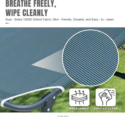 YELLOW JACKET Folding Sleeping Cot, Camping Cot with Mattress for Adults 450lbs Max Load, Portable Camping Cot with Pillow, Adjustable 5-Position Cot for Camping, Home,Office,Travel