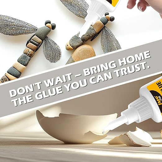 Stone Super Glue Liquid, Clear Instant Cyanoacrylate Adhesive for Stone, All Purpose CA Glue for Shoe Ceramic Repair Plastic Leather Glass Wood Metal Pottery Aquarium Porcelain Fletching Waterproof