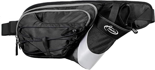 AiRunTech Fanny Pack with Water Bottle Holder, Hiking Waist Bag for Walking Accessories Essentials, Hiking Hydration Gear Gift Women Men