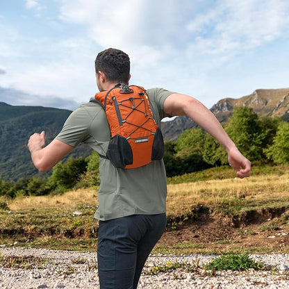Lightweight Hydration Backpack, Running Backpack with 2L Water Bladder, Hydro Water Daypack for Cycling Hiking Rave for Men Women