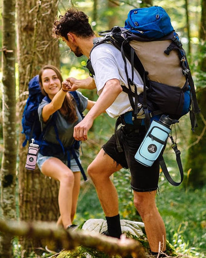 Sports rabbit Universal Water Bottle Holder – Durable Oxford & Neoprene Hybrid Design Compatible with Stanley 30/40oz Handled & 64/87oz Straight Tumblers, Adjustable Strap for Gym, Travel, Outdoors