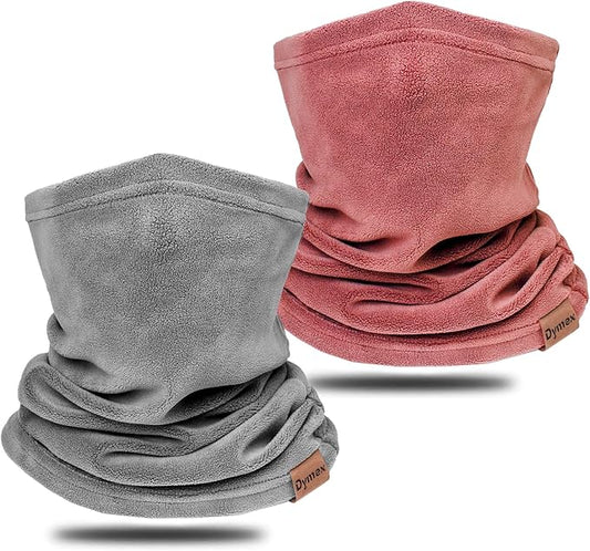 Neck Warmer Winter Neck Gaiter Face Mask Balaclavas for Women Men, Soft Fleece Face Cover Mask for Skiing Motorcycle-2 Pack