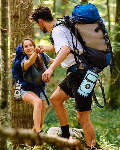 Sports rabbit Universal Water Bottle Holder – Durable Oxford & Neoprene Hybrid Design Compatible with Stanley 30/40oz Handled & 64/87oz Straight Tumblers, Adjustable Strap for Gym, Travel, Outdoors